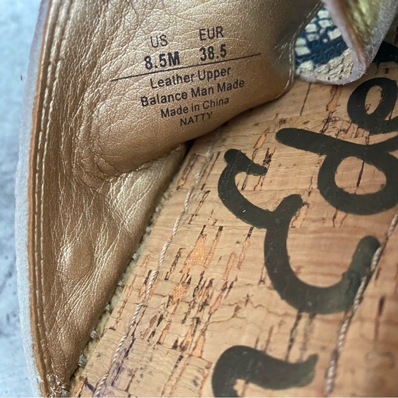 SAM EDELMAN Natty Snakeskin Print Espadrille Slide Sandals - Picture 10 of 12